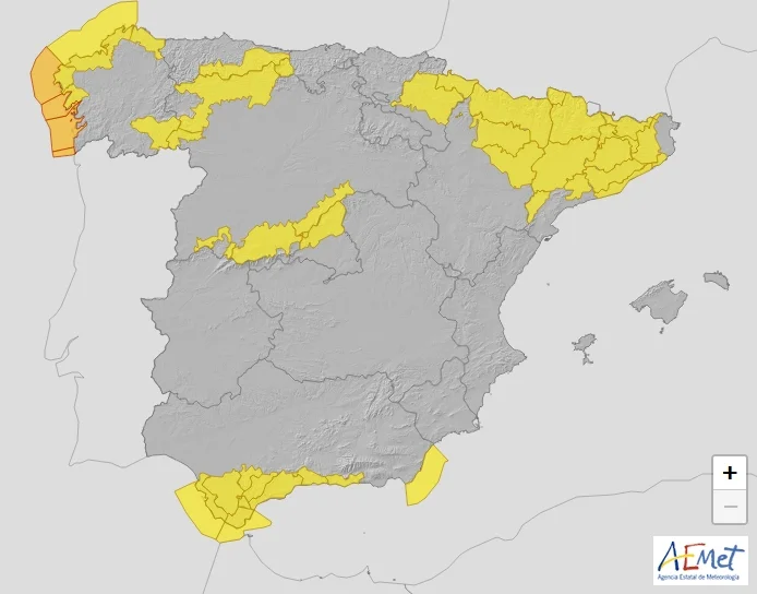 Previsión de lluvias intensas en la zona de Gerona